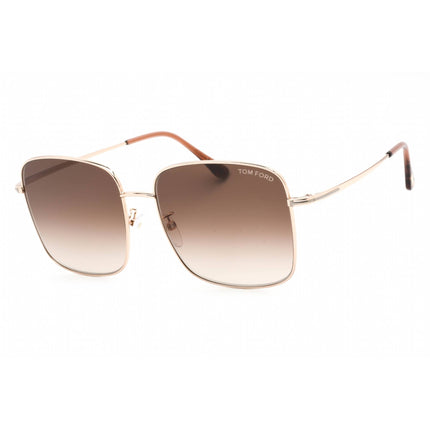 Tom Ford Unisex Sunglasses - Shiny Rose Gold Metal Square Full Rim | FT0894-K 28F ,