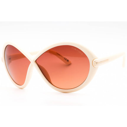 Tom Ford Women's Sunglasses - Ivory Injected Propionate Oversized Frame | FT1070 25T ,