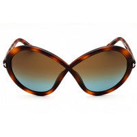 Tom Ford Women's Sunglasses - Blonde Havana Plastic Oversized Full Rim | FT1070 53F ,