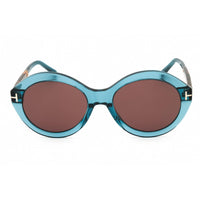 Tom Ford Women's Sunglasses - Shiny Blue Acetate Cat Eye Full Rim Frame | FT1088 90E ,