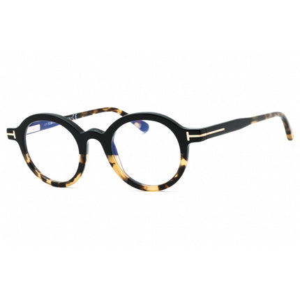 Tom Ford Men's Eyeglasses - Black Acetate Round Shape Full Rim Frame | FT5664-B 005 ,