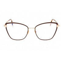 Tom Ford Women's Eyeglasses - Shiny Dark Brown Metal Cat Eye Full Rim | FT5740-B 048 ,
