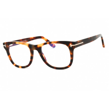 Tom Ford Men's Eyeglasses - Blonde Havana Acetate Square Full Rim Frame | FT5820-B 053 ,