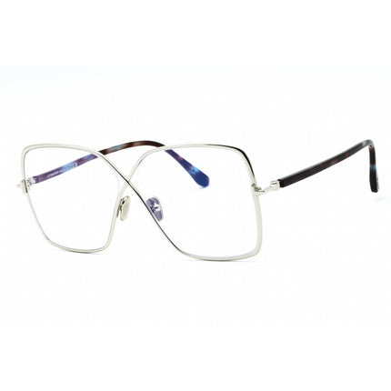 Tom Ford Women's Eyeglasses - Shiny Palladium Metal Oversized Full Rim | FT5841-B 016 ,
