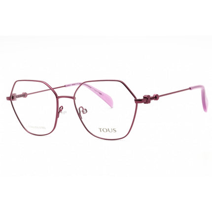 Tous Women's Eyeglasses - Shiny Crimson Red Metal Geometric Full Rim | VTO432 08E6 ,