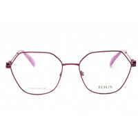 Tous Women's Eyeglasses - Shiny Crimson Red Metal Geometric Full Rim | VTO432 08E6 ,