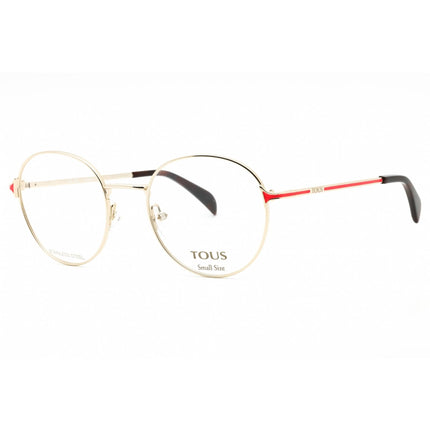 Tous Women's Eyeglasses - Shiny Rose Gold Metal Round Full Rim Frame | VTO448L 0A46 ,