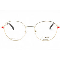 Tous Women's Eyeglasses - Shiny Rose Gold Metal Round Full Rim Frame | VTO448L 0A46 ,