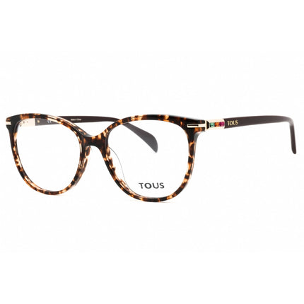 Tous Women's Eyeglasses - Transparent Brown Havana Cat Eye Full Rim | VTOB12S 04AN ,