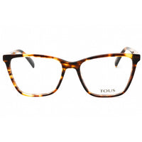 Tous Women's Eyeglasses - Shiny Brown Havana/Yellow Cat Eye Full Rim | VTOB29 0743 ,
