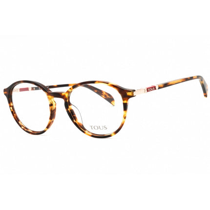 Tous Women's Eyeglasses - Shiny Havana Acetate Round Full Rim Frame | VTOB32 743Y ,
