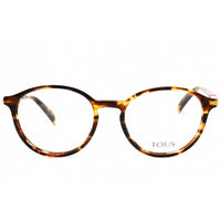 Tous Women's Eyeglasses - Shiny Havana Acetate Round Full Rim Frame | VTOB32 743Y ,