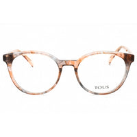 Tous Women's Eyeglasses - Grey Streaked/Brown Acetate Round Full Rim | VTOB54 07HI ,