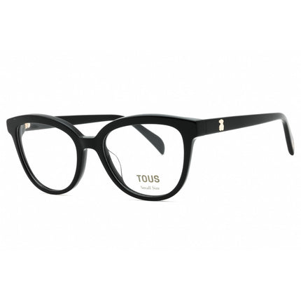 Tous Women's Eyeglasses - Shiny Black Acetate Cat Eye Full Rim Frame | VTOB93 0700 ,