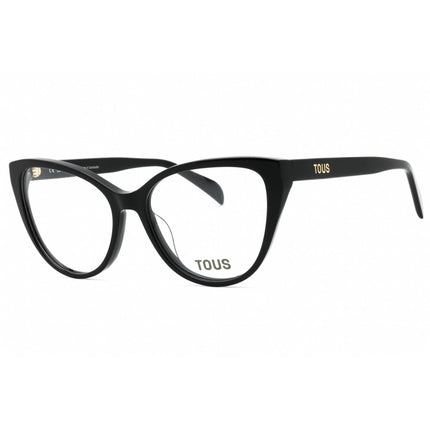 Tous Women's Eyeglasses - Shiny Black Acetate Cat Eye Full Rim Frame | VTOB95 0700 ,
