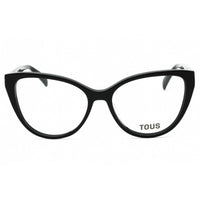 Tous Women's Eyeglasses - Shiny Black Acetate Cat Eye Full Rim Frame | VTOB95 0700 ,