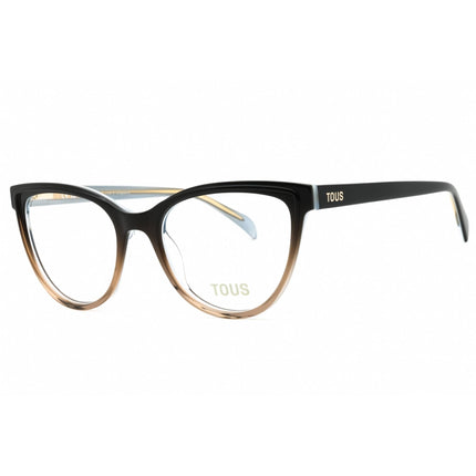 Tous Women's Eyeglasses - Fading Black/Grey/Black Acetate Cat Eye Frame | VTOC16 09G7 ,