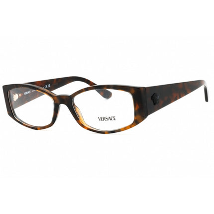 Versace Women's Eyeglasses - Havana Plastic Oval Shape Full Rim Frame | 0VE3343 5429 ,