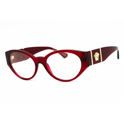 Versace Women's Eyeglasses - Bordeaux Transparent Cat Eye Shape Frame | 0VE3345 5430 ,