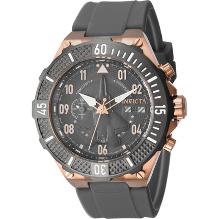 Invicta Men's Watch - Aviator Chronograph Grey Dial Silicone Rubber Strap | 39895 ,