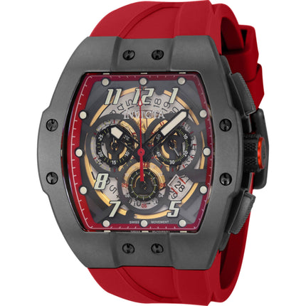 Invicta Men's Watch - JM Correa Quartz Chronograph Red Silicone Rubber Strap | 44411 ,
