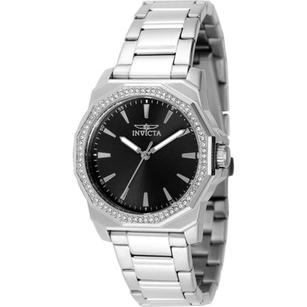 Invicta Women's Watch - Speedway Black Dial Silver Steel Bracelet Crystal | 49111 ,