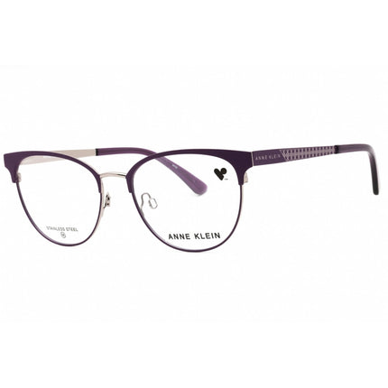 Anne Klein Women's Eyeglasses - Plum Metal Cat Eye Shape Full Rim Frame | AK5110 501 ,