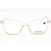 Bebe Women's Eyeglasses - Taupe Crystal Acetate Cat Eye Full Rim Frame | BB5203 204 ,
