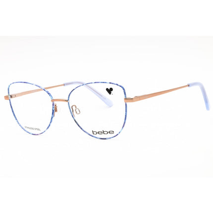 Bebe Women's Eyeglasses - Blue Floral Metal Cat Eye Shape Full Rim Frame | BB5207 422 ,