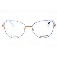 Bebe Women's Eyeglasses - Blue Floral Metal Cat Eye Shape Full Rim Frame | BB5207 422 ,