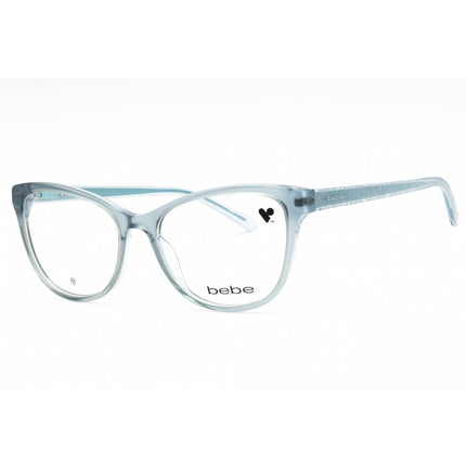 Bebe Women's Eyeglasses - Blue Crystal Acetate Cat Eye Full Rim Frame | BB5211 400 ,