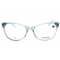 Bebe Women's Eyeglasses - Blue Crystal Acetate Cat Eye Full Rim Frame | BB5211 400 ,
