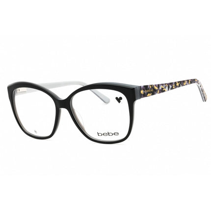 Bebe Women's Eyeglasses - Jet Cat Eye Full Rim Frame Clear Demo Lens | BB5214 001 ,