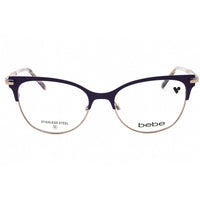 Bebe Women's Eyeglasses - Plum Metal Cat Eye Shape Full Rim 55mm Frame | BB5224 501 ,