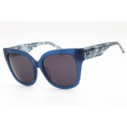 Bebe Women's Sunglasses - Navy Crystal Acetate Cat Eye Full Rim Frame | BB7248 420 ,