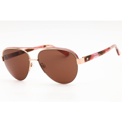 Bebe Women's Sunglasses - Rose Gold Metal Aviator Shape Full Rim Frame | BB7252 770 ,