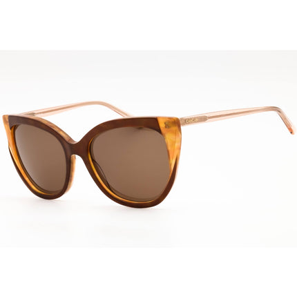 Bebe Women's Sunglasses - Topaz Acetate Cat Eye Full Rim Frame Brown Lens | BB7253 200 ,