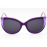 Bebe Women's Sunglasses - Plum Acetate Cat Eye Full Rim Frame Grey Lens | BB7253 502 ,