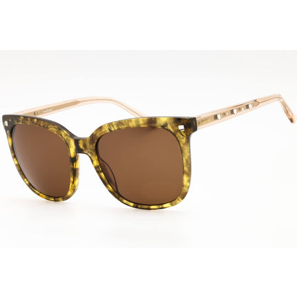 Bebe Women's Sunglasses - Topaz Acetate Square Full Rim Frame Brown Lens | BB7255 200 ,