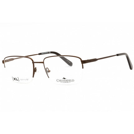 Chesterfield Men's Eyeglasses - Brown Metal Rectangular Half Rim | CH 96XL 009Q 00 ,