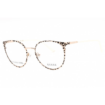 Guess Women's Eyeglasses - Pink Gold Metal Cat Eye Shape Full Rim Frame | GU2913 033 ,