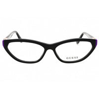 Guess Women's Eyeglasses - Shiny Black Acetate Cat Eye Full Rim Frame | GU50146 001 ,