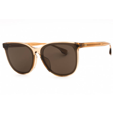 Hugo Boss Unisex Sunglasses - Beige Plastic Square Full Rim | BOSS 1552/F/S 010A 70 ,