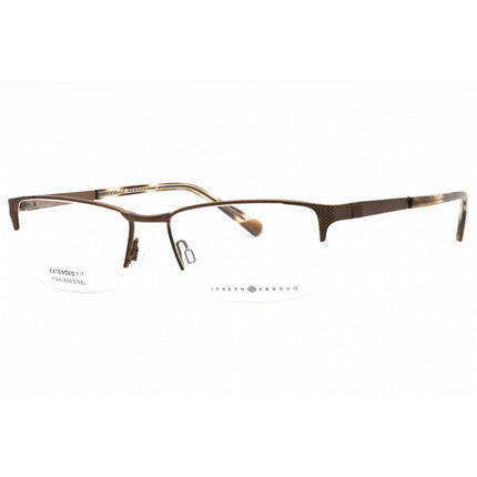 Joseph Abboud Men's Eyeglasses - Brown Metal Rectangular Half Rim Frame | JA4086 210 ,