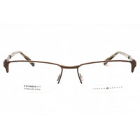 Joseph Abboud Men's Eyeglasses - Brown Metal Rectangular Half Rim Frame | JA4086 210 ,