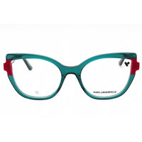 Karl Lagerfeld Women's Eyeglasses - Green/Cherry Acetate Cat Eye Frame | KL6132 317 ,
