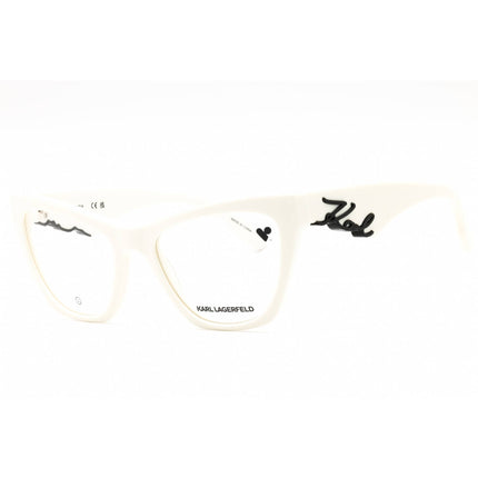 Karl Lagerfeld Women's Eyeglasses - White Acetate Cat Eye Full Rim Frame | KL6171 105 ,