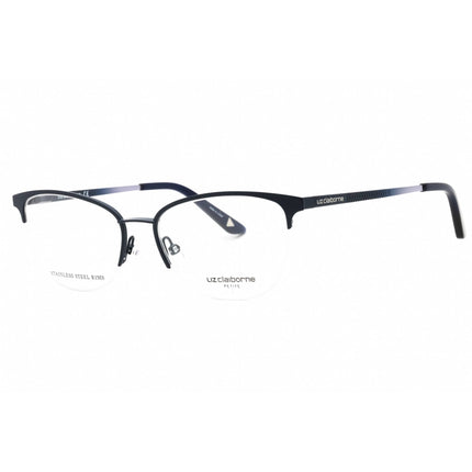 Liz Claiborne Women's Eyeglasses - Matte Blue Metal Cat Eye Half Rim | L466 0FLL 00 ,