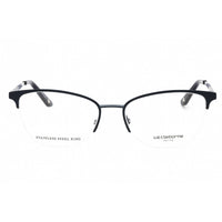 Liz Claiborne Women's Eyeglasses - Matte Blue Metal Cat Eye Half Rim | L466 0FLL 00 ,