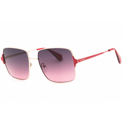 Max & Co. Women's Sunglasses - Shiny Rose Gold Metal Square Shape Frame | MO0072 28B ,